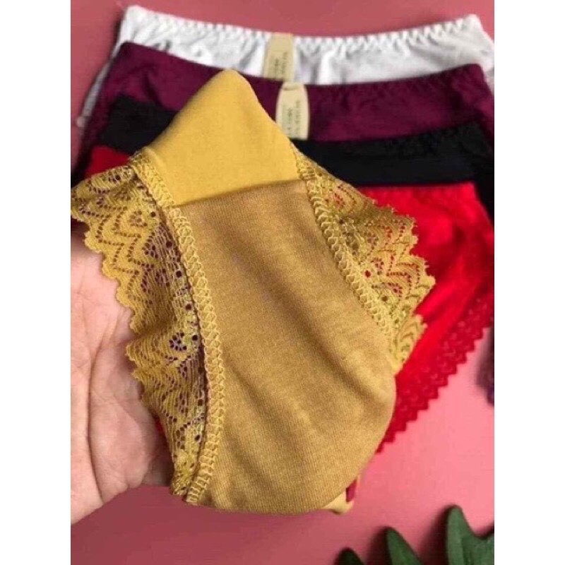 Combo Quần Lót Nữ Su Thông Hơi Phối Ren Chất Mát Lạnh Giãn 4 Chiều Hieu Store24h - 5866