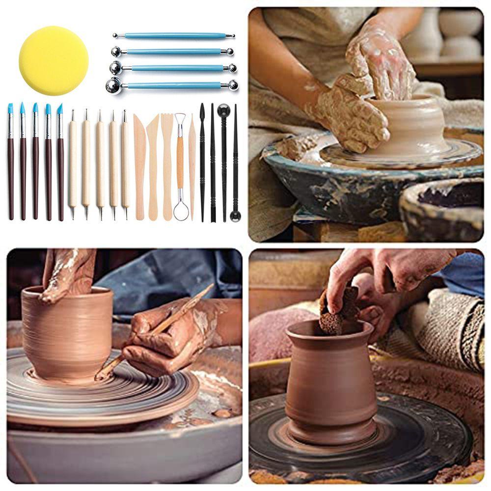 Set 24 Dụng Cụ Điêu Khắc Đất Sét Cầm Tay Bằng Silicon