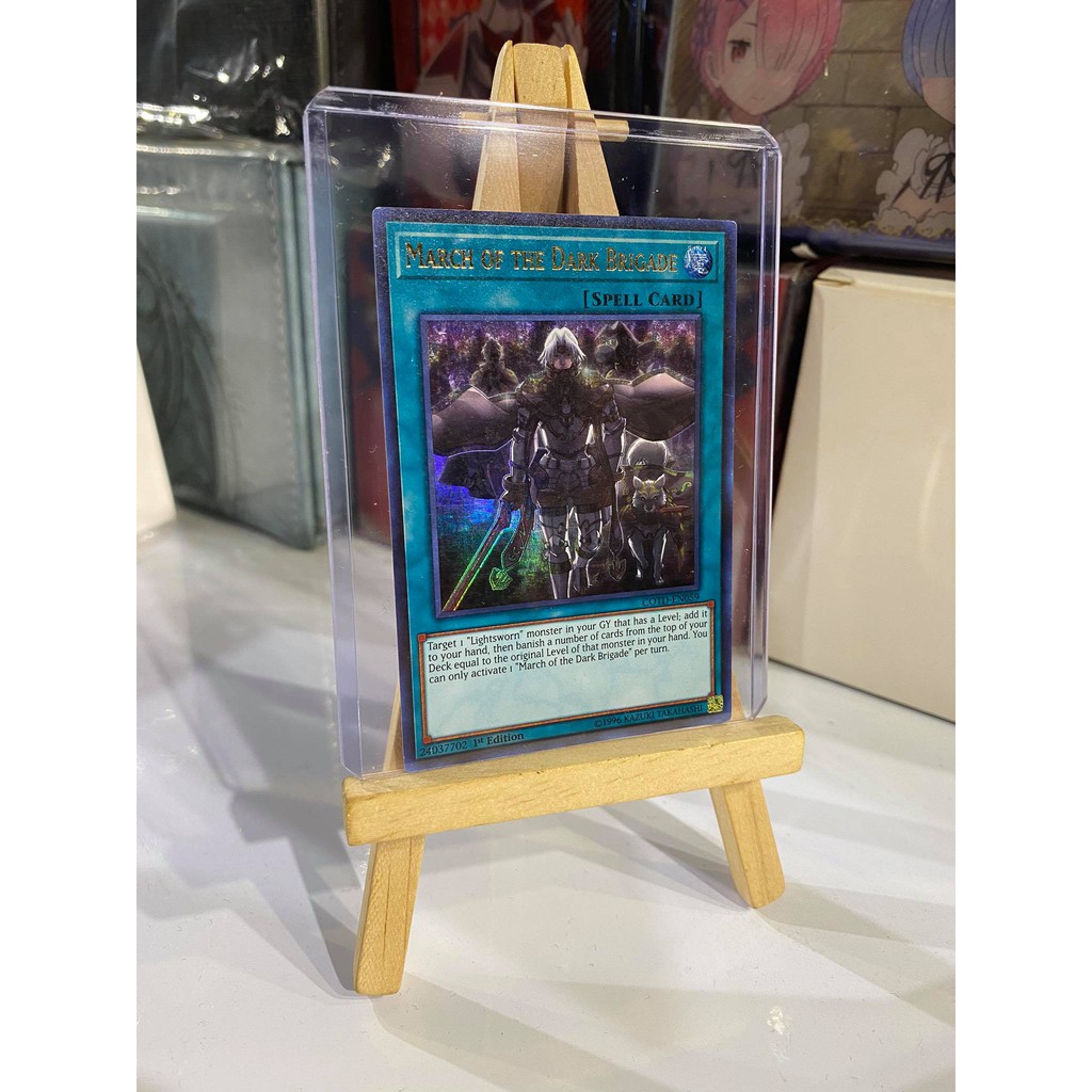 Lá bài thẻ bài Yugioh March Of The Dark Brigade – Ultra Rare - Tặng bọc bài nhựa bảo quản