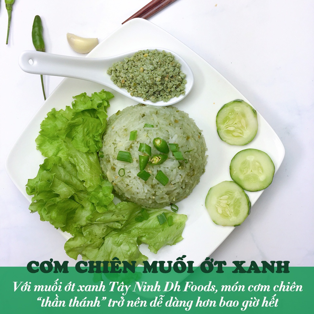 Muối ớt xanh Tây Ninh Dh Foods muối chấm hoa quả thơm nồng riêng biệt 60gr