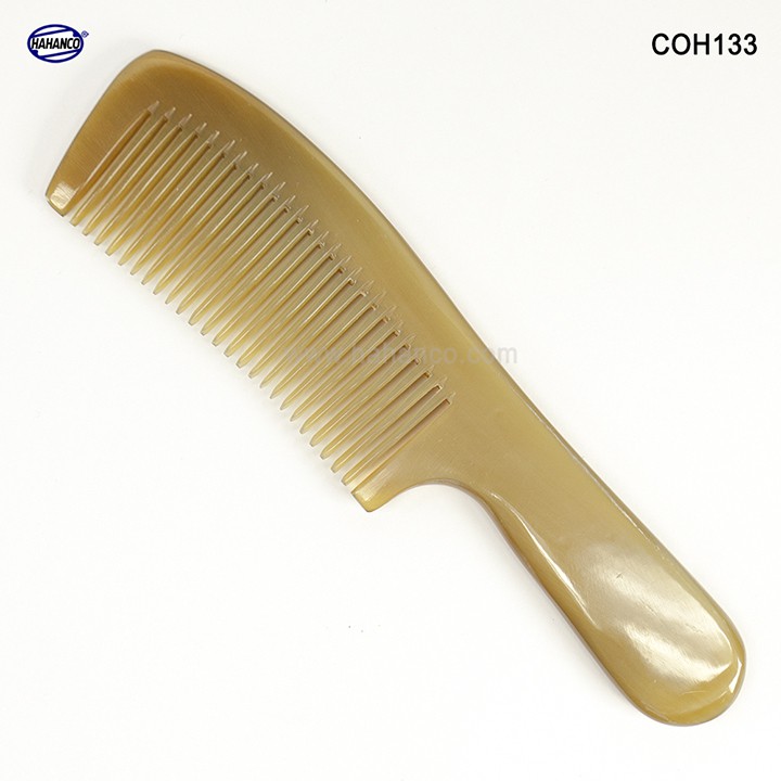 Lược sừng xuất Nhật (Size: L - 18cm) Mẫu lược trơn chuẩn đẹp - COH133 - Horn Comb of HAHANCO - Chăm sóc tóc