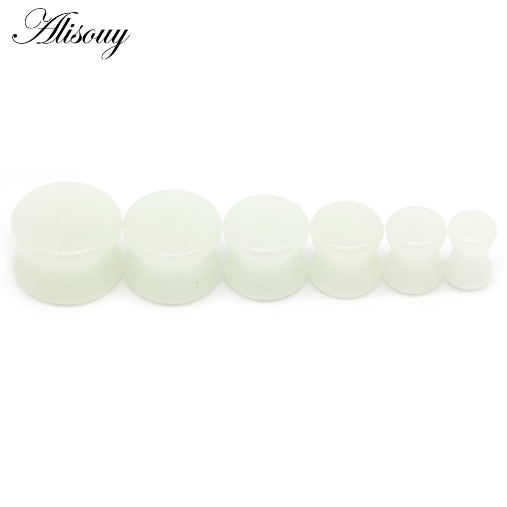 Alisouy Set 2 Khuyên Nong Tai Bằng Đá Hữu Cơ Tự Nhiên 6mm-16mm
