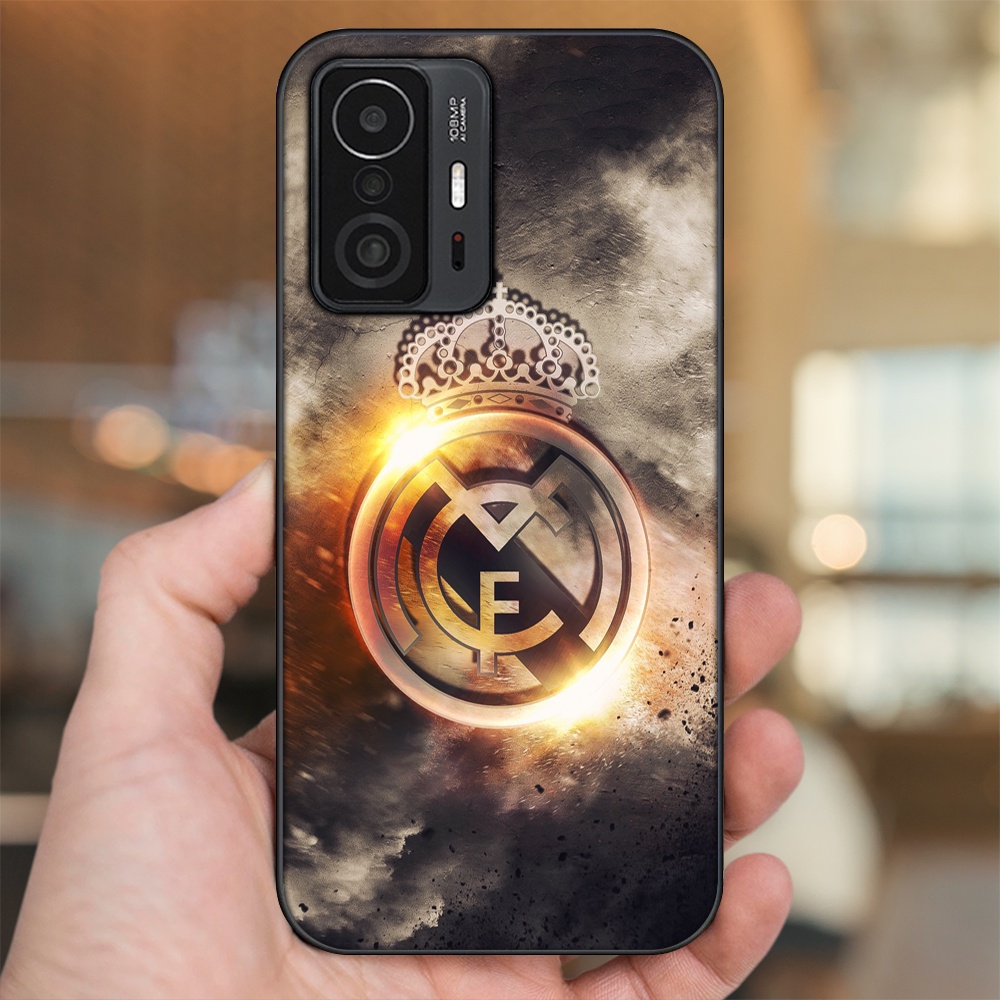 Ốp lưng Xiaomi 11T viền đen in hình Real Madrid