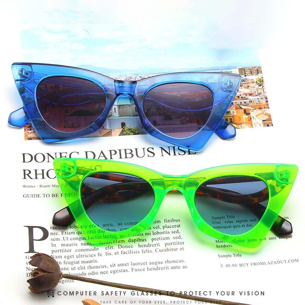 Kính Mát Gọng Mắt Mèo Chống Tia UV Họa Tiết Da Báo Thời Trang Cho Nữ