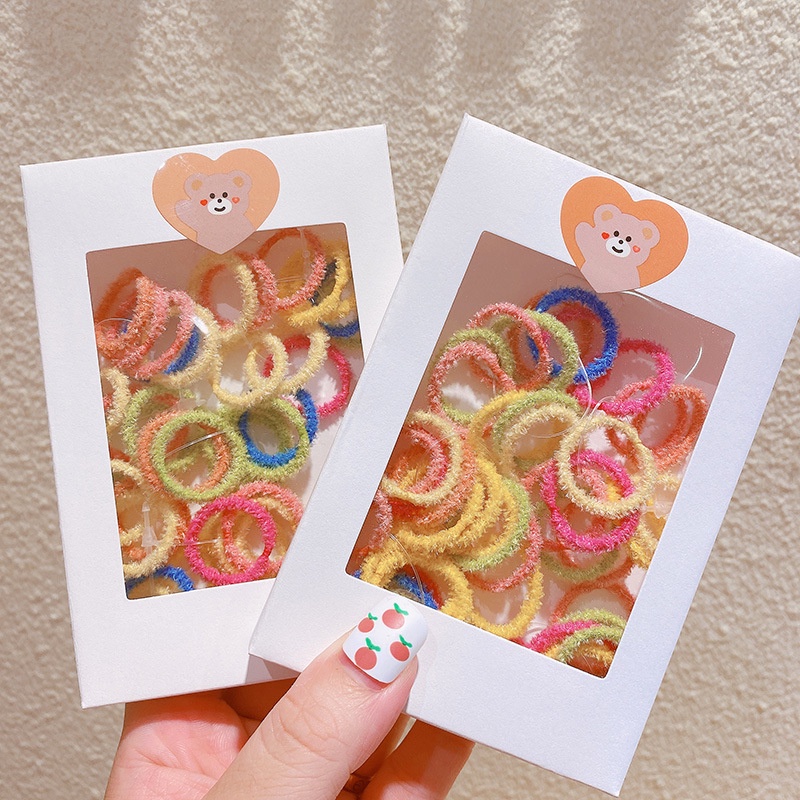 Set 10 Dây Buộc Tóc Nhỏ Xinh Phong Cách Hàn Quốc Cho Bé Gái