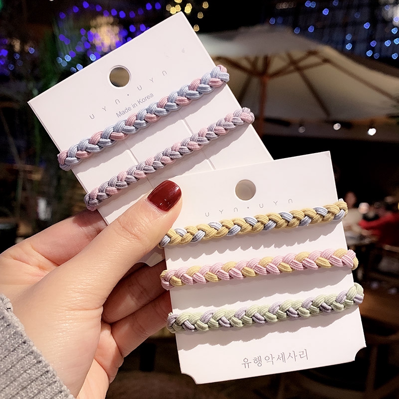 Bộ 2 dây thun buộc tóc phong cách bohemian thanh lịch cho nữ