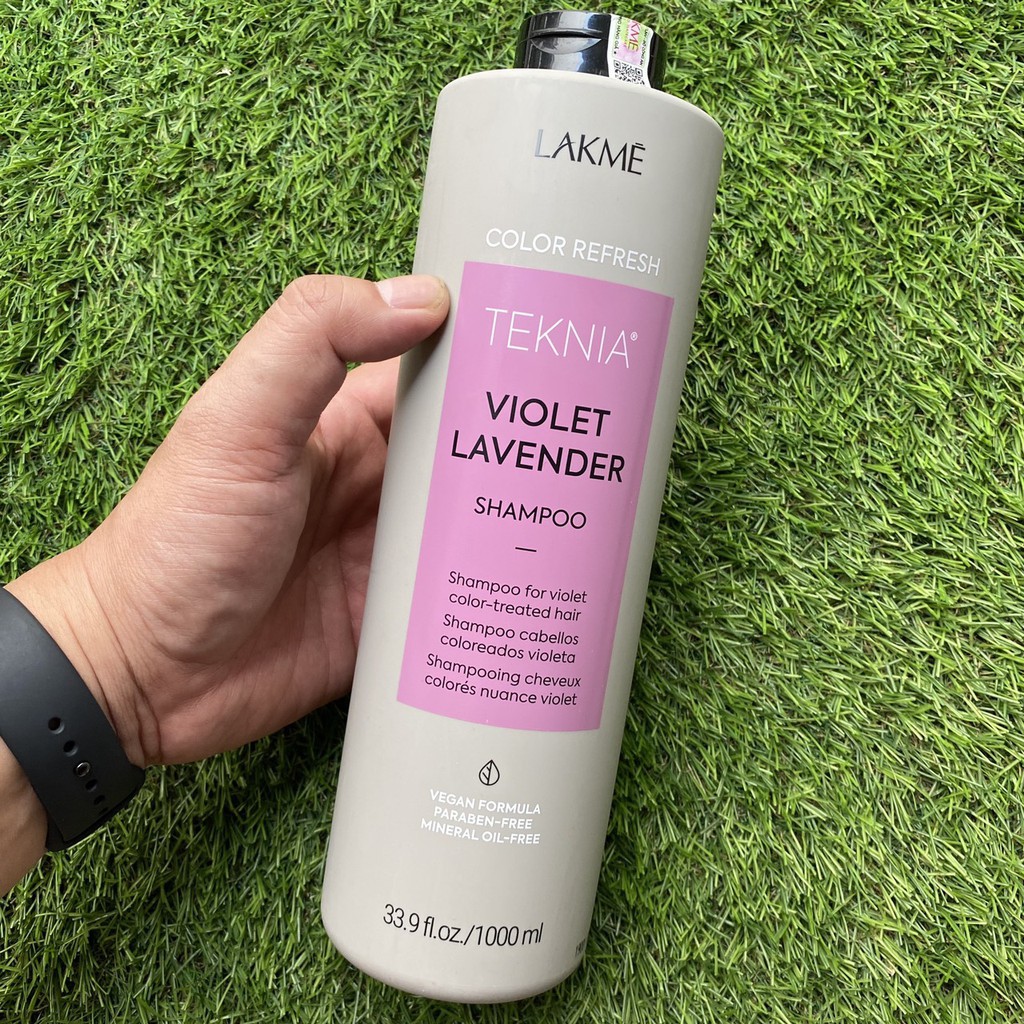 Dầu gội cho tóc nhuộm tím Lakme Teknia Violet LAVENDER Shampoo Refresh 1000ml ( New 2020 )