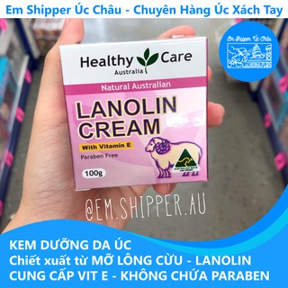 (Có bill chemist) Kem Dưỡng Ẩm Chiết Xuất LANOLIN & VITAMIN E CREAM 100G - Xuất Xứ Úc
