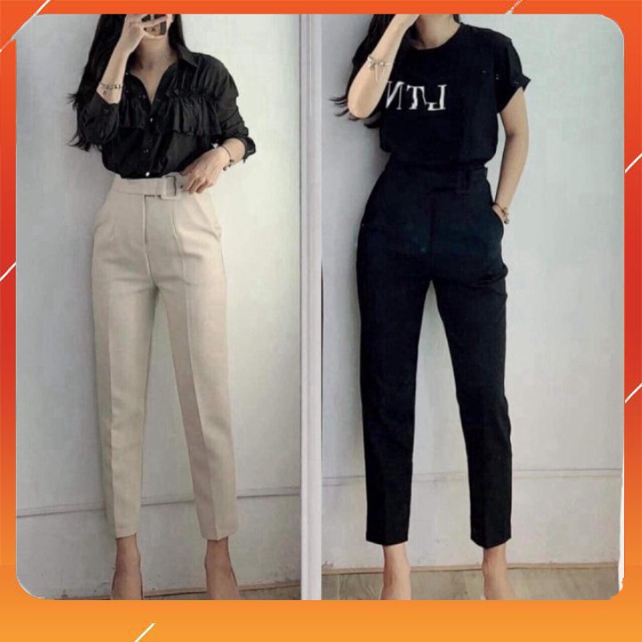 Quần vải có đai nữ hàng bao chất | BigBuy360 - bigbuy360.vn