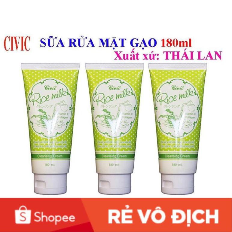 Sữa rửa mặt gạo Civic Rice milk Thái Lan 180ml