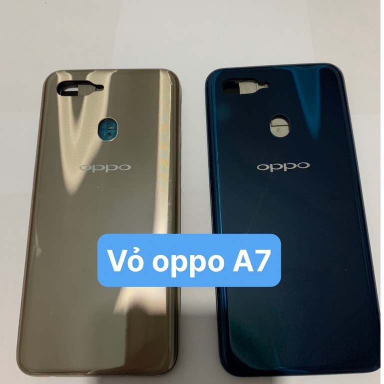 Bộ vỏ zin new Oppo A7 (nắp lưng, khung sườn màn hình, cụm kính camera, nút nguồn, nút volume)