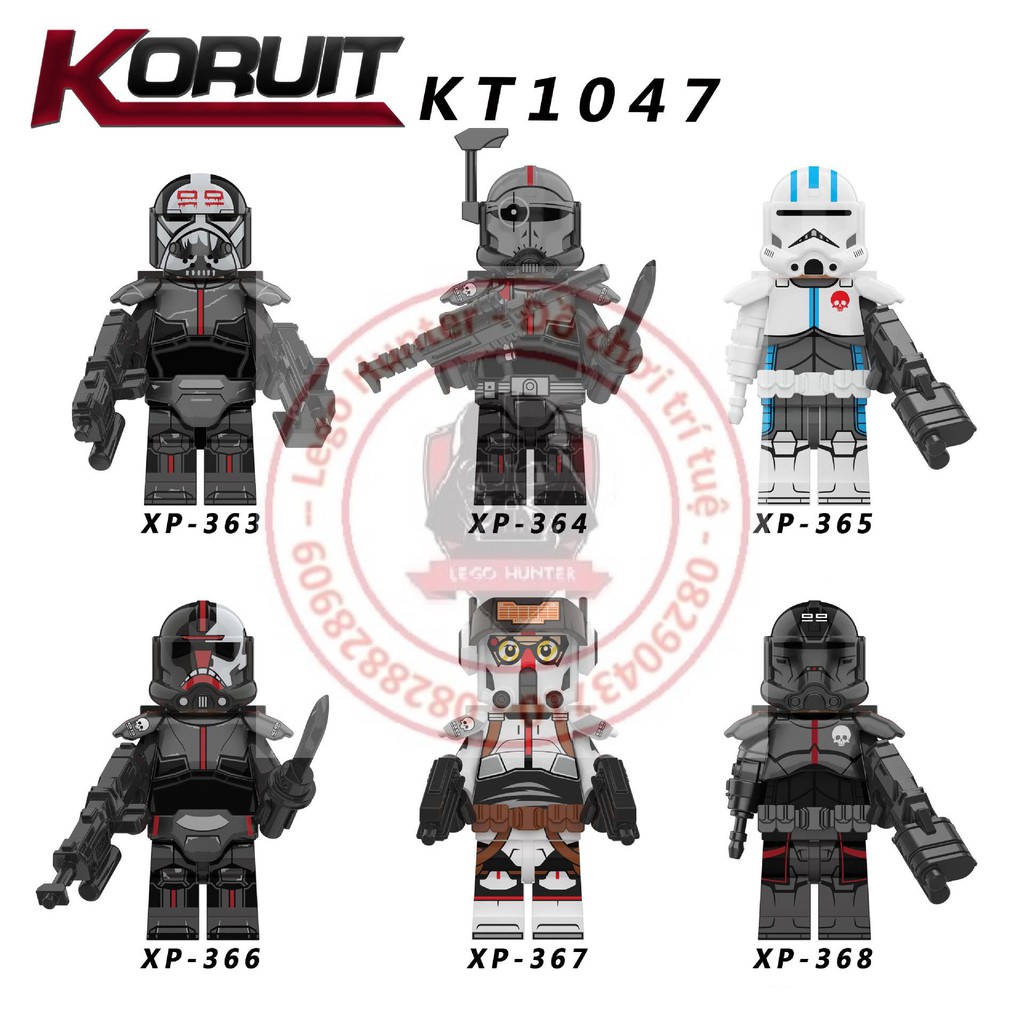 Xếp Hình Koruit KT 1047 Star Wars Minifigures mô hình lắp ráp nhân vật Lính Hunter Destroyer Echo boy