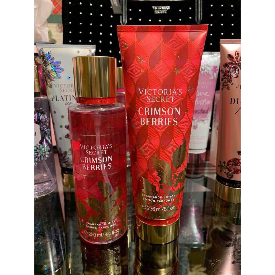 Set Xịt Thơm và Dưỡng Thể VICTORIA'S SECRET CRIMSON BERRIES FRAGRANCE MIST & LOTION