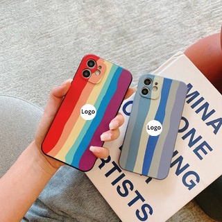 Ốp điện thoại silicon màu cầu vồng chống rơi cho IPHONE 11 12 13 PRO MAX MINI 6 7 8 PLUS X XS MAX XR