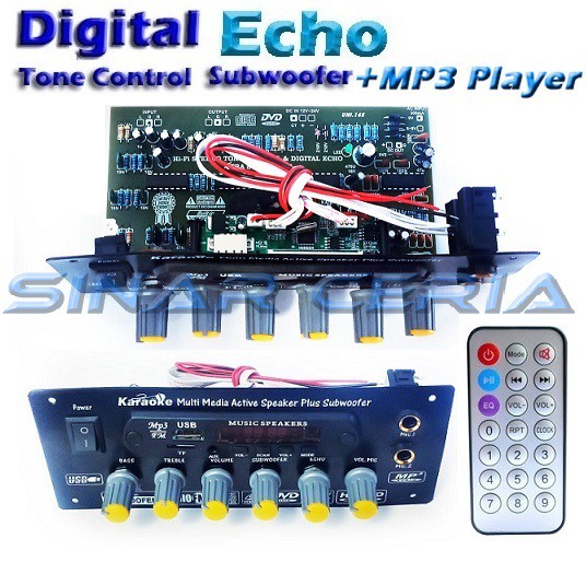 Bộ điều khiển âm thanh kỹ thuật số Lm324N Echo IC + máy nghe nhạc mp3 BL-206