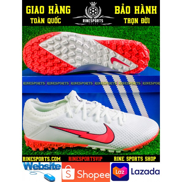 (HÀNG THAILAND) GIÀY BÓNG ĐÁ SÂN CỎ NHÂN TẠO 𝗡𝗶𝗸𝗲 Mercurial Vapor 13 Pro trắng đỏ .TF.CAM KẾT Y HÌNH-CAM KẾT HÀNG