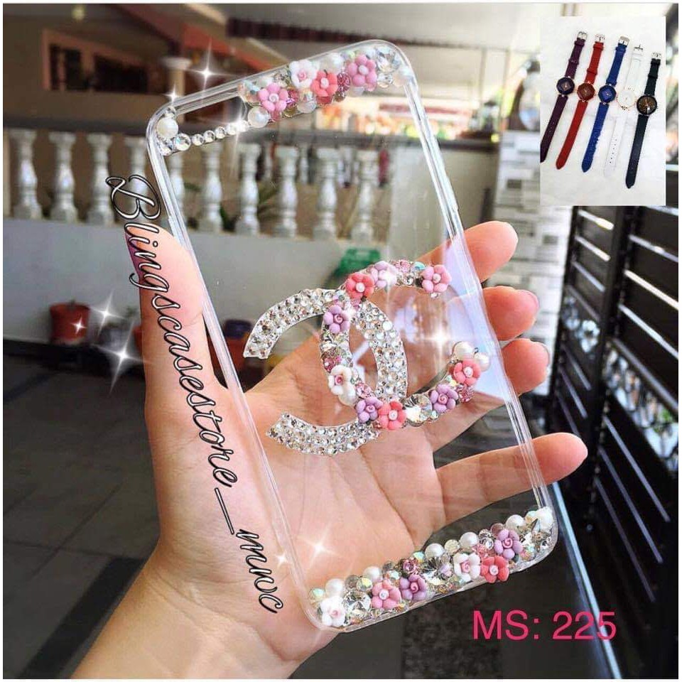 [IB DÒNG ĐT]Ốp lưng handmade đính đá MS 225