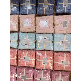 Khăn tắm khăn mặt cho bé set 2 khăn tắm cao cấp xuất hàn 100% sợi than tre tự nhiên thấm hút tốt MiibooShi 25555555555