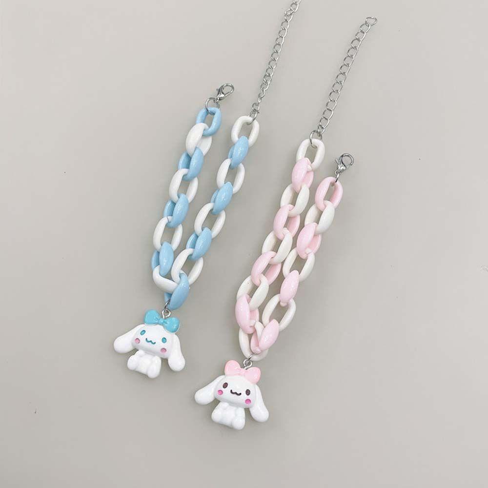 Vòng tay tình bạn acrylic gắn hoạt hình đáng yêu nhiều màu kiểu Hàn Quốc đơn giản cho cặp đôi