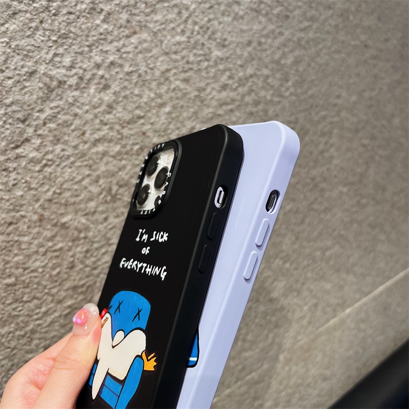 Ốp Điện Thoại TPU Silicon Chống Sốc In Hình Chú Vịt Đang Ngủ Dễ Thương Cho iPhone XR X XS Max 11 13 12 Pro Max 7 8 Plus