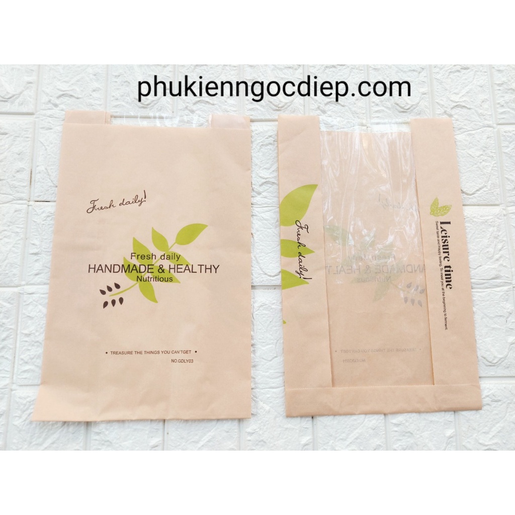 Túi bánh mì hoa cúc loại NGANG 50 cái/xấp