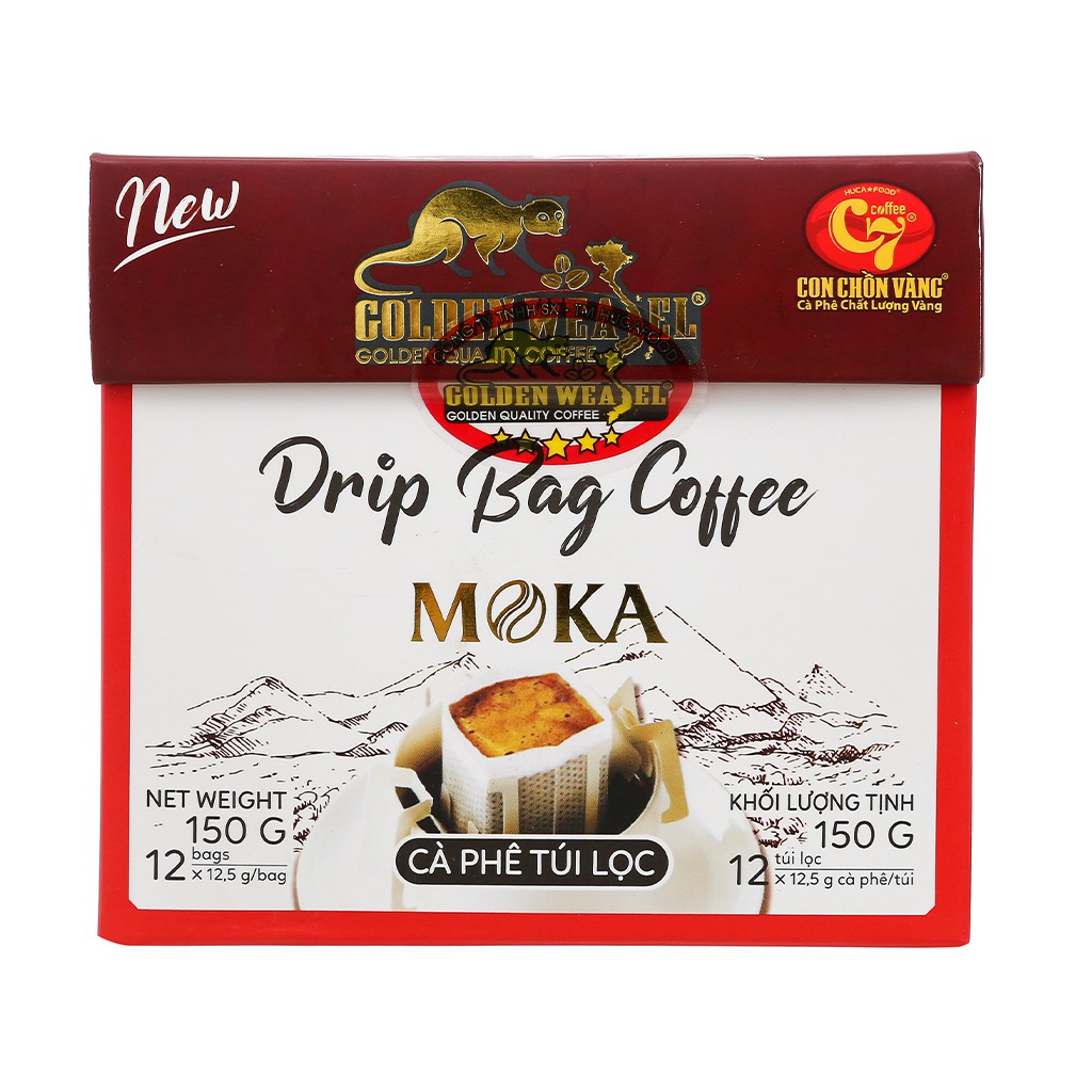 Cà phê túi lọc Con chồn vàng Moka 150g