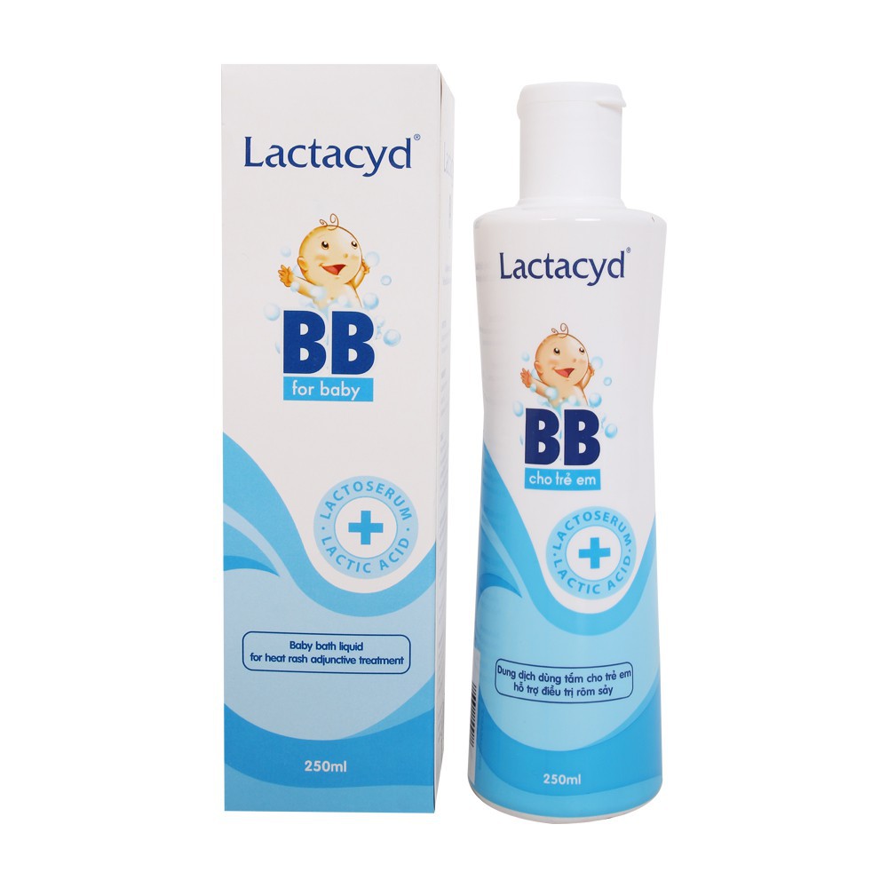 Sữa tắm gội em bé giảm rôm sảy và hăm kẽ Lactacyd BB 250ml CN139