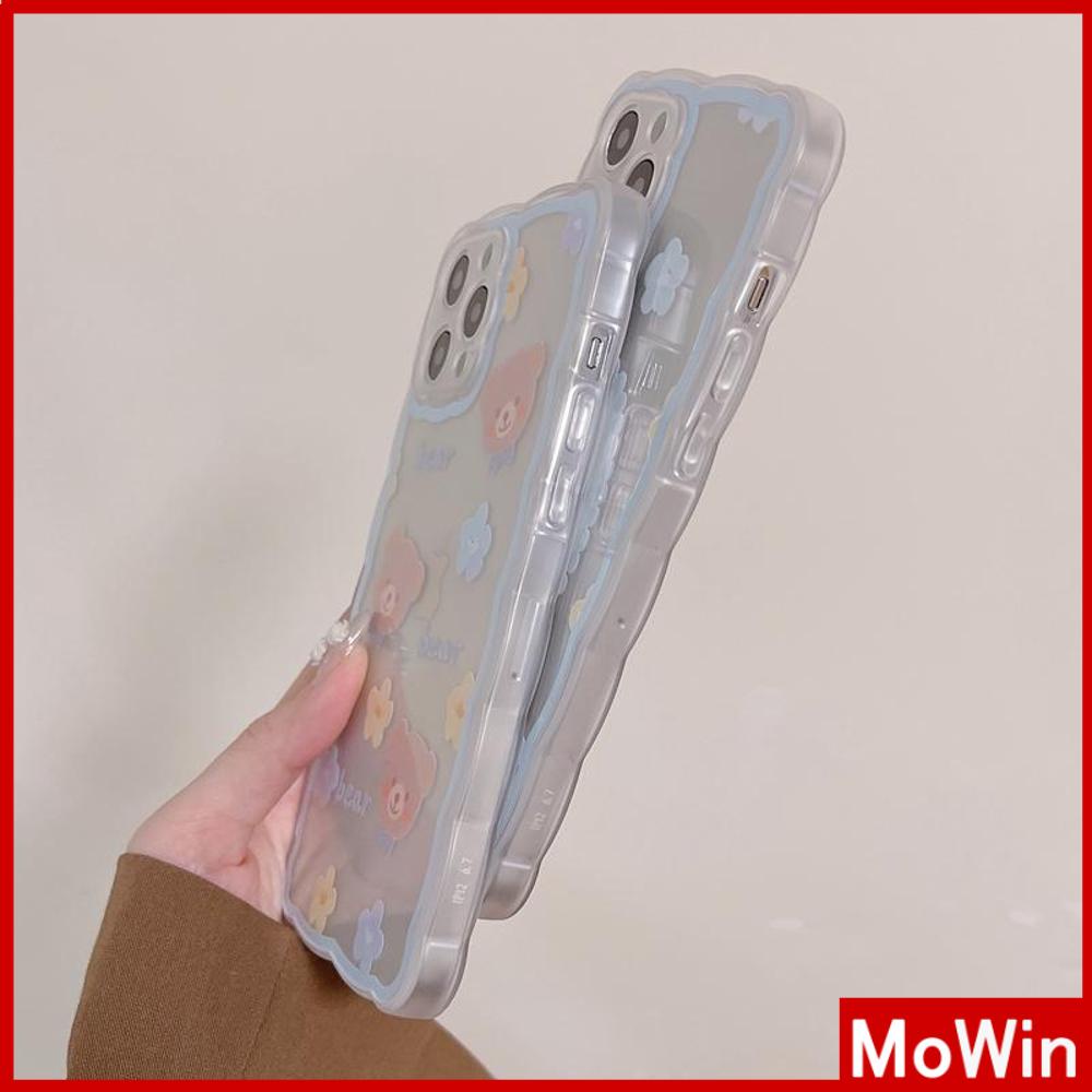 Ốp lưng silicon mềm hình gấu bông hoa chống sốc thích hợp cho iPhone13 Promax/12 Pro Max / 11 / 7 Plus