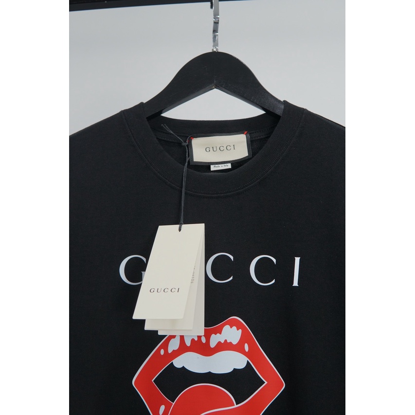 ⚡️- Tee Gu.cci Lips cao cấp full tag túi, áo thun GU.CCI