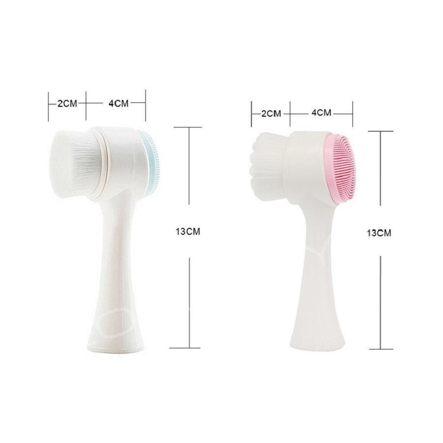 Dụng Cụ Massage Cọ Rửa Mặt 2 Đầu Silicone KUNBE, Giúp Làm Sạch Da Mặt, Loại Bỏ Bụi Bẩn Bã Nhờn