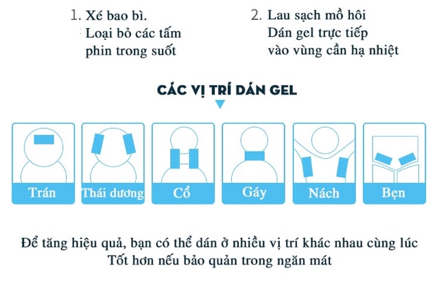 Miếng dán hạ sốt dành cho bé Cooling sheet