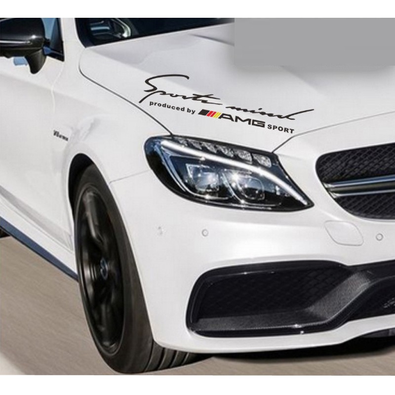 Tem dán Sport AMG trang trí cho ô tô Mercedes (Đen)