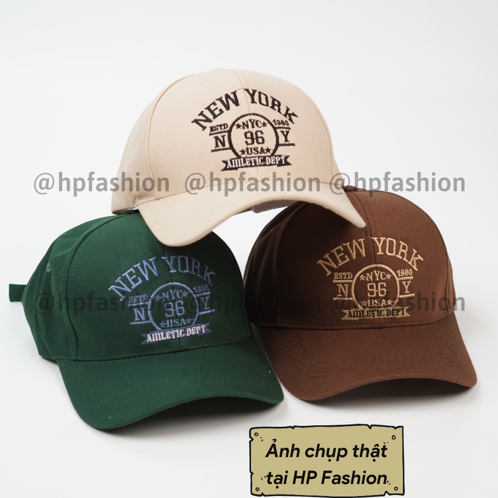 Mũ lưỡi trai ❤️ Nón kết thêu hình chữ NewYork 96 chất kaki cao cấp form unisex nam nữ N78 - Happy Style