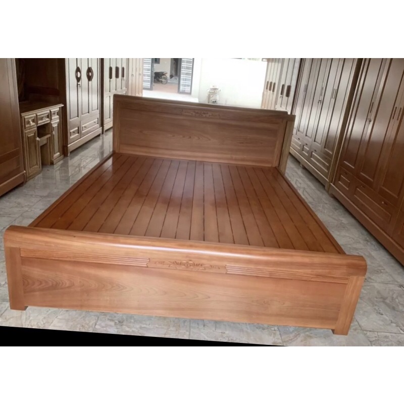 giường ngủ gỗ xoan đào dát phản