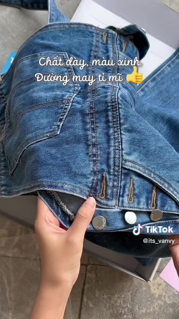 Quần Yếm Jean Dài Ống Rộng TiQi Jeans Y-494 | BigBuy360 - bigbuy360.vn