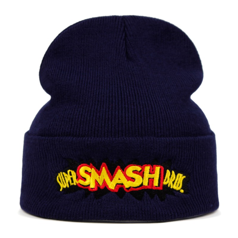 Mũ beanie Đan Trùm Đầu Màu Trơn Phong Cách hip hop Thời Trang Mùa Đông