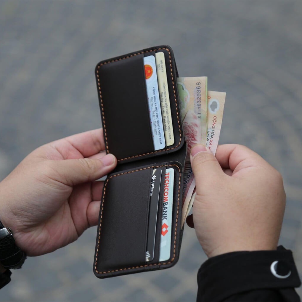 Ví ngang handmade chất liệu da bò nappa, ví nam thời trang iLeather