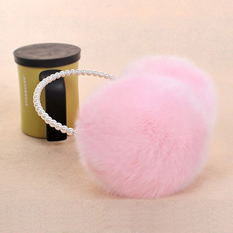 Băng Đô Bông Dày Dặn Đính Hạt Ngọc Trai Giả Thời Trang Mùa Đông Cho Nữ