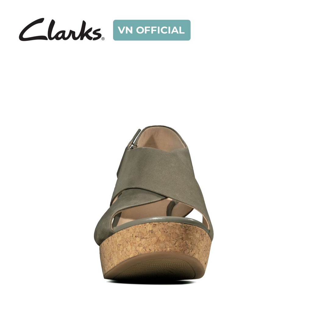 Sandal Đế Xuồng Da Nữ Clarks Maritsa Lara màu Xanh Nubuck