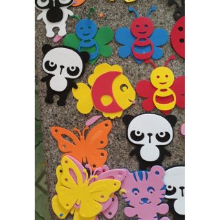 Con vật xốp trang trí 12cm, đồ đùng mầm non (10con)
