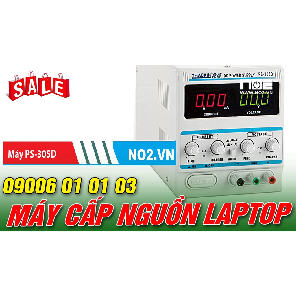 Máy cấp nguồn PS 305D- Tặng bộ đầu sạc laptop full 40 đầu