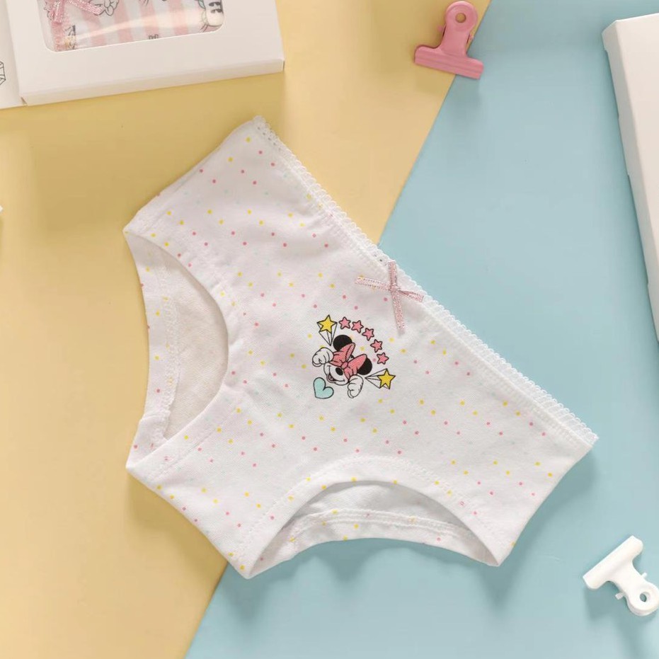 Quần Chíp Bé Gái,Quần Lót Bé Gái Set 3 chip nguyên hộp Kháng Khuẩn 100% Cotton hàng xuất dư size từ 5-12 tuổi 2-7 tuổi