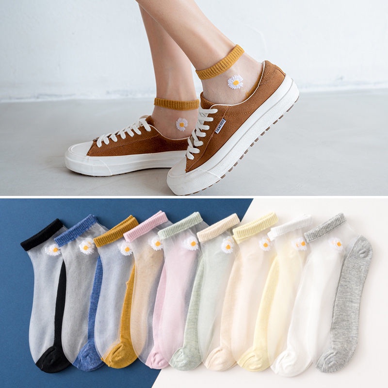 Túi 10 Đôi Tất Lưới  Hoa Cúc Xinh Xinh - MÃ: TS TV 16