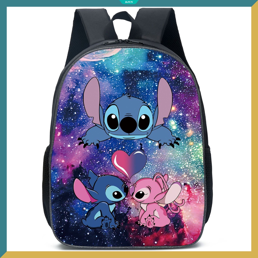 Ba Lô Đi Học / Du Lịch Bằng Polyester In Hình Stitch Disney Đáng Yêu Đa Ứng Dụng Cho Học Sinh [FUN]