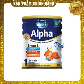Sữa Dielac Alpha Step 1, Vinamilk, 900g, 0-6 Tháng (Cam kết 100% hàng chính hãng )