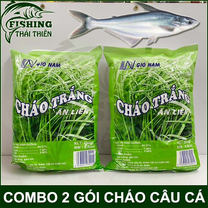 Combo 2 gói cháo gió nam, 1 chai tinh mùi câu cá tra