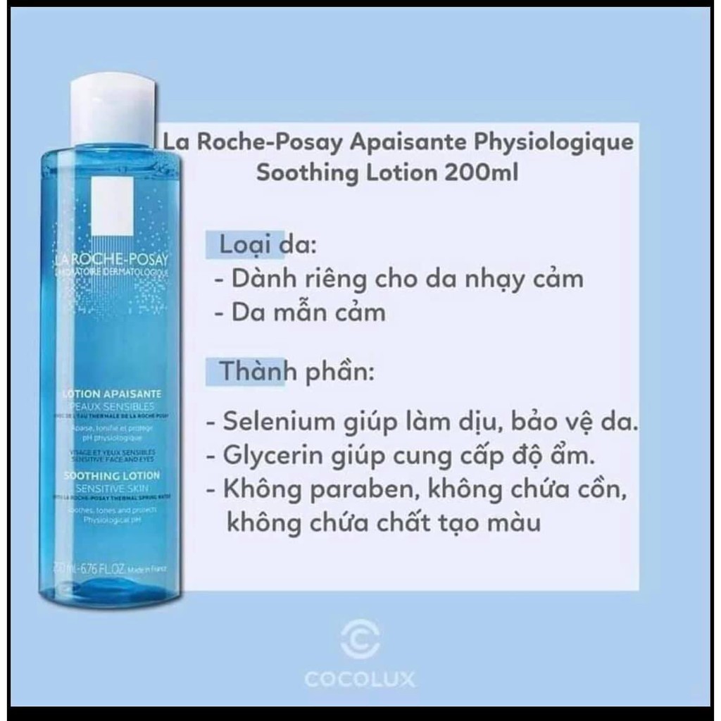 Toner nước hoa hồng Laroche-Posay Effaclar Lotion Astringent 200ml dùng được cả cho da nhạy cảm GIÁ CỰC TỐT