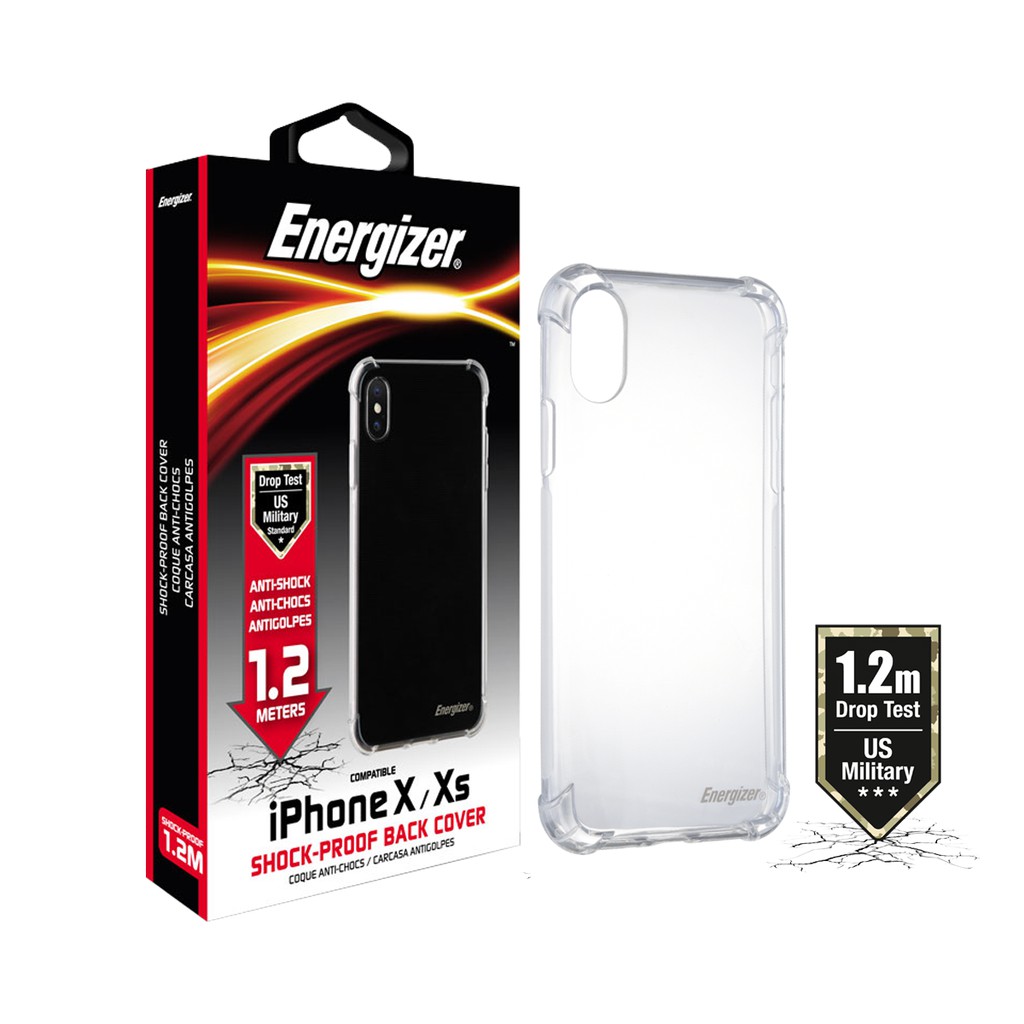 Combo sạc dự phòng 10,000mAh UE10053 + Ốp lưng Energizer chống sốc 1.2m cho iPhone X/Xs - CO12IP58