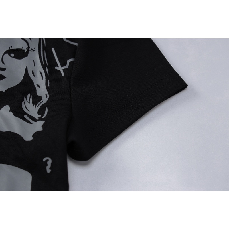 Áo Thun Tay Ngắn Cổ Tròn In Họa Tiết Hoạt Hình Thời Trang Dành Cho Nữ 2022