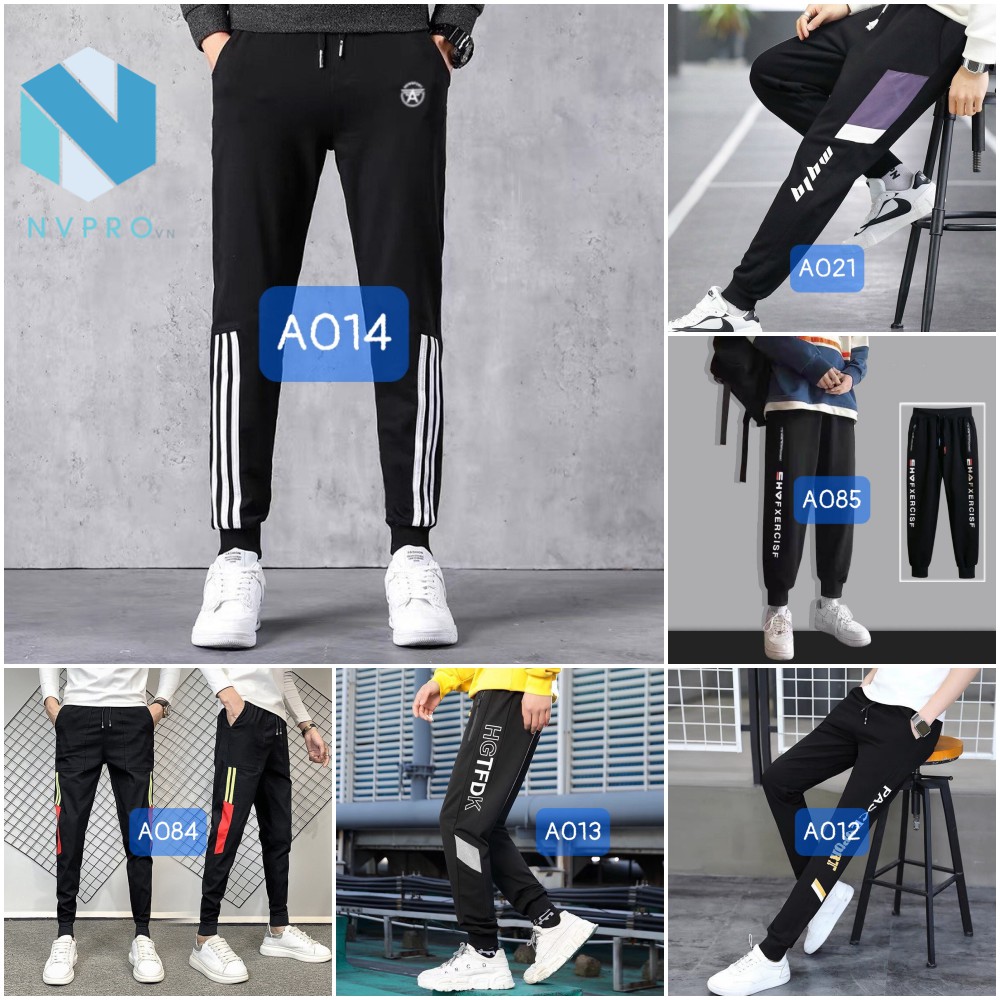 Quần Jogger nam nữ UNIEX phối 3 sọc dưới A014